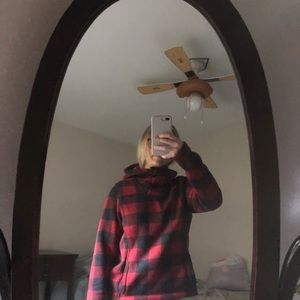North face pullover plaid print